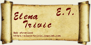 Elena Trivić vizit kartica